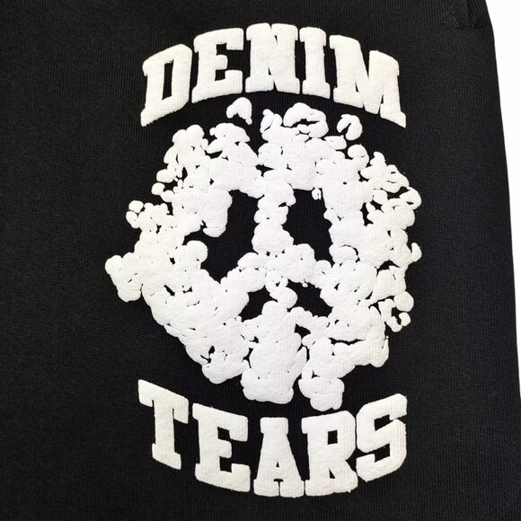 Denim Tears Denim University Sweat Shorts Black - Picture 3 of 4